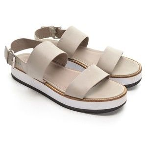 Vince Mana Fossil Leather Slingback Sandals 38.5 / 8.5